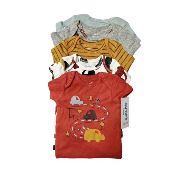 NWT Carter's 5 Piece Transportation Bodysuit Bundle 3m - Picture 1 of 10